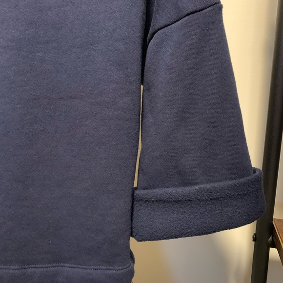 DEREK LAM 10 CROSBY DENIM mixed fabric sweater long sleeve tee - Picture 3 of 6